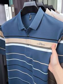 Pro Man Wardrobe Short Sleeve Golf & Tennis Polo Shirt - Blue - View 5
