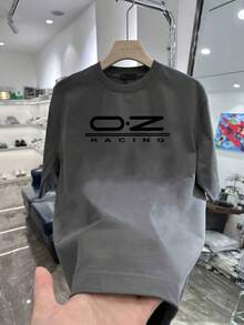 Nueva camiseta de manga corta para mujer de 180g,% algodón - Camiseta casual versátil con estampado de verano para hombre - Camiseta con estampado de verano para parejas - Unisex - Regalo para vacaciones - Gris Oscuro - Ver 12
