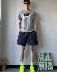 Nike Sportswear American Retro Logo Print Quick-Dry Knit Short-Sleeve T-Shirt For Men, Grey - Grey - View 3