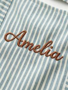Personalized Striped Apron With Pockets, Embroidered Baking Kitchen Workwear - Multicolor - View 10