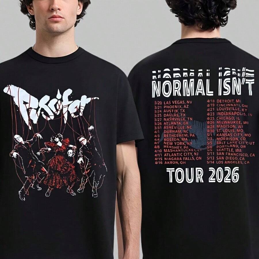 Puscifer Normal Isn't Tour 2026 Northss America Merch The Puppet With T-Shirt - Black - View 1