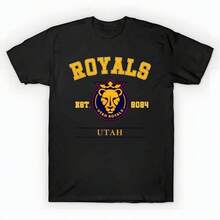 Utah Royals FC NWSL Vintage Logo T-Shirt unisex de la de algodón puro de alta densidad de 220 g. C-AmiS-eta uniS-ex 100 % aL-Godón de - Tejido de alta densidad. Apta para todo tipo de perS-onas, ya sean mujeres o hombres. Tejido duradero de alta C-Alidad apto para todas las estaciones, suave al tacto pero duradero. Tops transpirables. Conjuntos de otoño para mujer. Conjuntos de vaC-Aciones para mujer. Disfraz de Halloween para mujer. - Negro - Ver 6