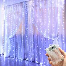 3/6m Battery Powered Wedding String Lights Curtain Lights, Suitable For Wedding, Party And Home Decor, Holiday Atmosphere Lights, Holiday Lighting, Christmas, Halloween - Battery Box Curtain Light - View 7
