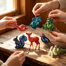 1pc 6-In-1 Animal Pendant Mold, DIY Clay Mold Suitable For Resin, Gypsum, Candle, Aromatherapy, Home Decor - Six-piece Animal Pendant Mold - View 6