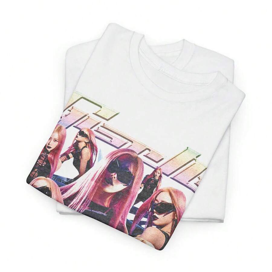 Camiseta Giselle Aespa Whiplash, camiseta de la gira "Parallel Lines" - Blanco - Ver 1