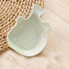 1pc Ceramic Grinding Mortar, Suitable For Grinding Ginger, Garlic, Cheese And Vegetables, Manual Kitchen Tool, Available In Fish Shape And Rectangular Mortar, Compact And Easy To Clean, Suitable For Home And Outdoor Use - Multicolor - View 7