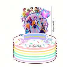 1pc 2026 New K-POP D Emon Hunter Girl Group Decorative Card, Suitable For Birthday Party Decoration, K-POP Themed Party Decoration - Multicolor - View 12