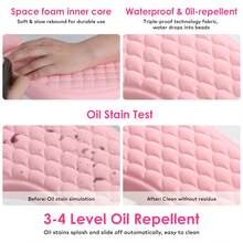 Professional Manicure Hand Pillow, PU Leather Cleanable Non-Slip, High-Density Foam Support, U-Shaped Design For Convenient Nail Lamp Storage, Suitable For Home And Salon, Detachable And Stackable Wrist Pad - Pink - View 6