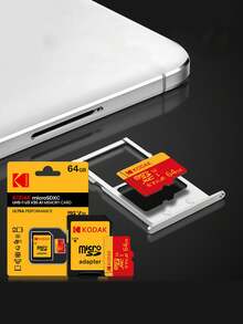 Kodak Red & Yellow High Speed Micro SD U3 128GB 256GB 100MB/S Memory Card 32GB 64GB TF Cards SD Adapter + Card Reader - View 9