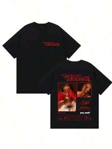 Singer Arianas Grandes Tour Album  Merch T-Shirt Men Women Fashion Pop Music Short Sleeve T Shirt Hip Hop Oversized Streetwear - 黑色 - 查看 6