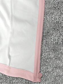 Chaqueta deportiva casual con cremallera en negro y blanco, de manga larga y ajustada, ropa exterior delgada para otoño - Multicolor 2 - Ver 6
