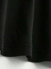 Women's Panda Print Top - Soft Knit Top, Short Neckline, Warm And Cozy Top For Spring And Summer, Panda And Black Design, Warm Clothing | Juetyton Design | Comfortable Fit - màu đen - Xem 5