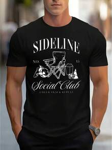 Soccer Mom Match Day T-Shirt, Fun Social Club Design With Applause And Snacks On The Sideline, Lightweight White T-Shirt, Suitable For Soccer Mom Birthday Parties And Sporting Events, Perfect Mother's Day Gift Appare03 - 黑色 - 查看 8