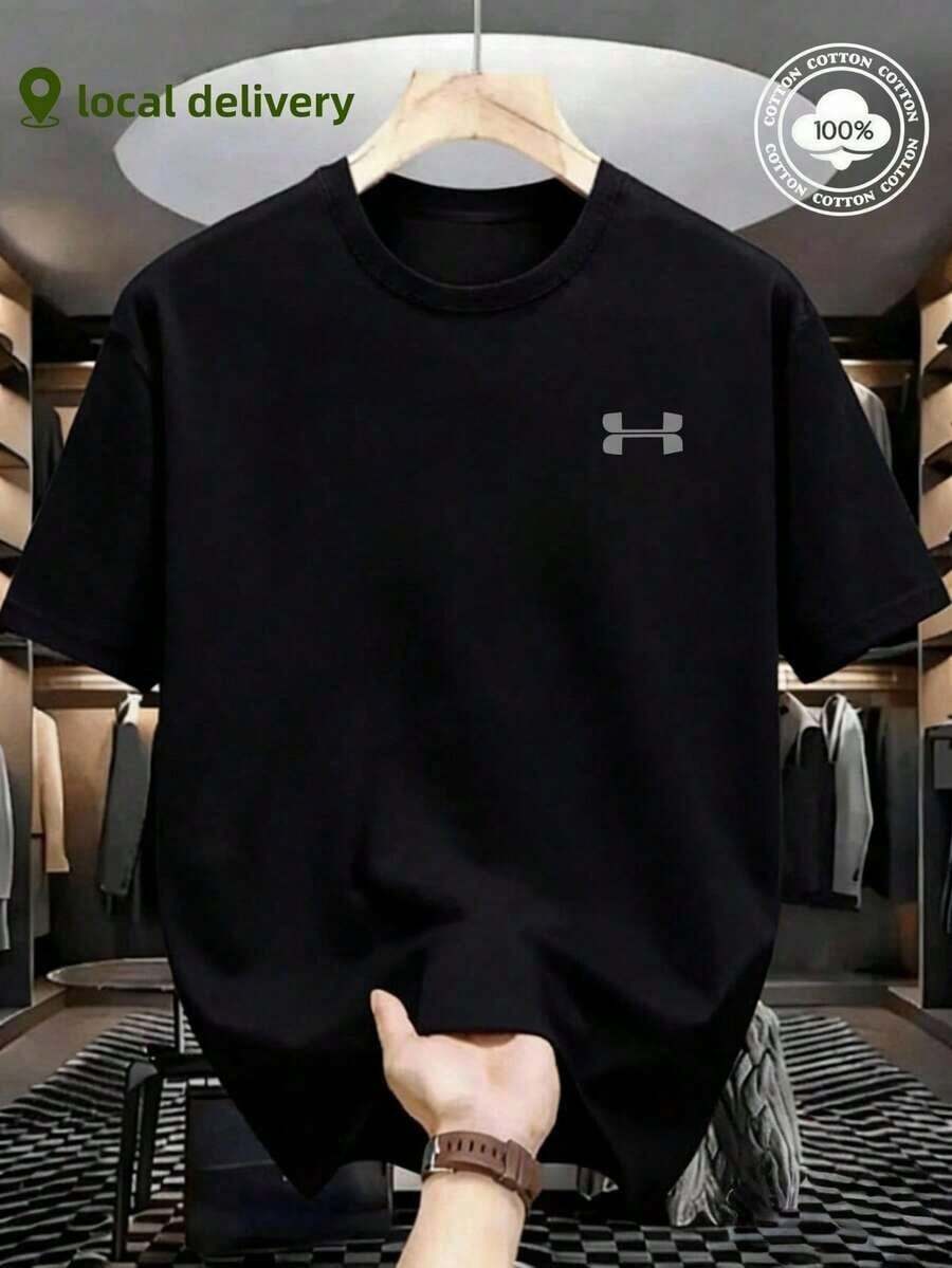 100% Pure Cotton Men's T-Shirt, Men's Clothing, Shirts, Shorts, Gym, Sweatshirts, Men's Set, Local, National Shipping Mexico, Party Gift, Christmas, Valentine's Day, - 白色 - 查看 1