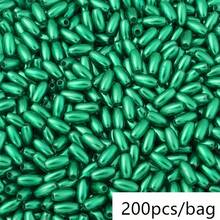 200颗4x8毫米彩虹米粒仿珍珠珠椭圆形仿ABS仿珍珠珠，适用于珠宝制作、工艺品制作、服装缝纫、服饰珠子 - 均碼 - 查看 24