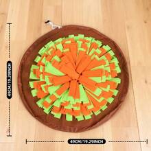 Adjustable Round Pet Snuffle Mat, Suitable For Cats And Dogs, Slow Feeder, Puzzle Toy, Chew-Resistant Scent Training Mat - Multicolor - View 14