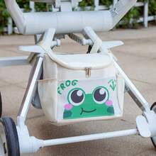 Playful Pattern Water‑Resistant 6‑7L Stroller Side Storage Caddy | Universal Pram‑Mounted Baby Essentials Organizer For Daily Family Outings - Multicolor - View 10