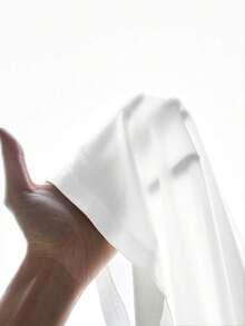 BASICS Camiseta De Cuello Redondo Sólido Para Tallas Grandes - Blanco - Ver 6