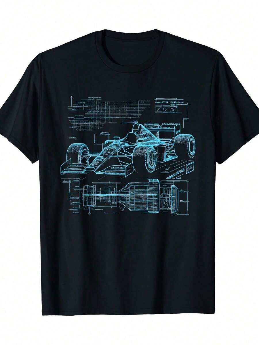 Formula Racing Car Mechanic Car Guys-Shirt - 220g - Black - View 1