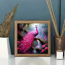 Kit de pintura de diamantes 5D - Diamante redondo completo, patrón de pavo real, juego de manualidades acrílicas para decoración del hogar, kit de pintura de diamantes sin marco, regalo creativo - Ver 12