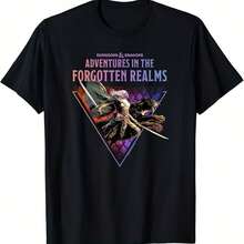Drizzt Adventure T-Shirt Made Of Breathable, Moisture-Wicking Fabric, Casual Summer T-Shirt With Crew Neck And Fantasy Design - 款式 - 查看 1