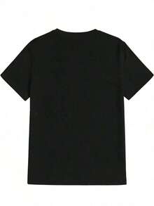 Camiseta Casual de Cuello Redondo para Hombre con Impresión "Es lo que es" - Negra, Manga Corta, Ligera y Elástica, Perfecta para el Verano, Camiseta de Uso Diario |     Diseño de Letras Negritas |     Ajuste cómodo, TALLA GRANDE Z25L - Negro - Ver 2