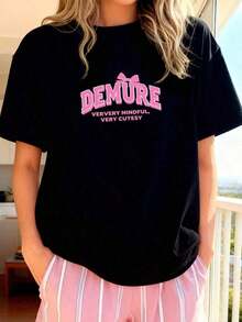 StreetKorean Camiseta con Estampado Rosa para el Día de San Valentín, Casual para Mujer-2Graphic Tee - Negro 3 - Ver 4