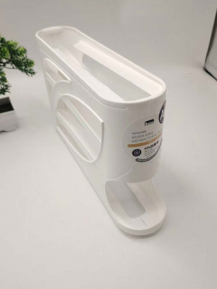 1pc Multi-Layer Refrigerator Egg Holder, Large Capacity Rotating Sliding Egg Tray, Kitchen Storage Container - View 10