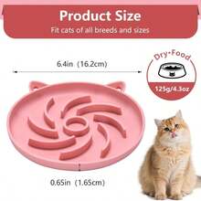 2Pcs Slow Feeder Bowl, Puzzle Feeder, Interactive Toys, Slow Feeding Bowl Suitable All Dry And Wet Foods, Easy To Clean Silicone Bowls (And Pink) - 預設 - 查看 5