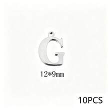 10Pcs 304 Stainless Steel 18K Gold Plated Letter Charms, Alphabet Initial Pendants For DIY Jewelry Making - Pendants - View 41