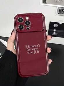1 ốp lưng điện thoại màu đỏ rượu vang có chữ và gương lật, thiết kế tối giản, tương thích với iPhone X, XR, XS Max, 11, 12, 13, 13 Pro, 13 Pro Max, 14 Pro Max, 15, 15 Pro, 15 Plus, 15 Pro Max, 16, 16 Pro, 16 Plus, 16 Pro Max - Nhiều màu - Xem 4