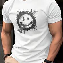 Printed T-Shirt For Men And Women - 白色 - 查看 1