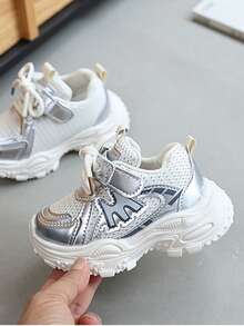 Bộ 3 đôi giày thể thao thoáng khí cho bé trai/bé gái, giày sneaker lưới cho trẻ em, giày thường ngày cho trẻ sơ sinh/trẻ nhỏ, từ 1-12 tuổi, mùa xuân/thu. - Màu Hồng Tươi - Xem 2