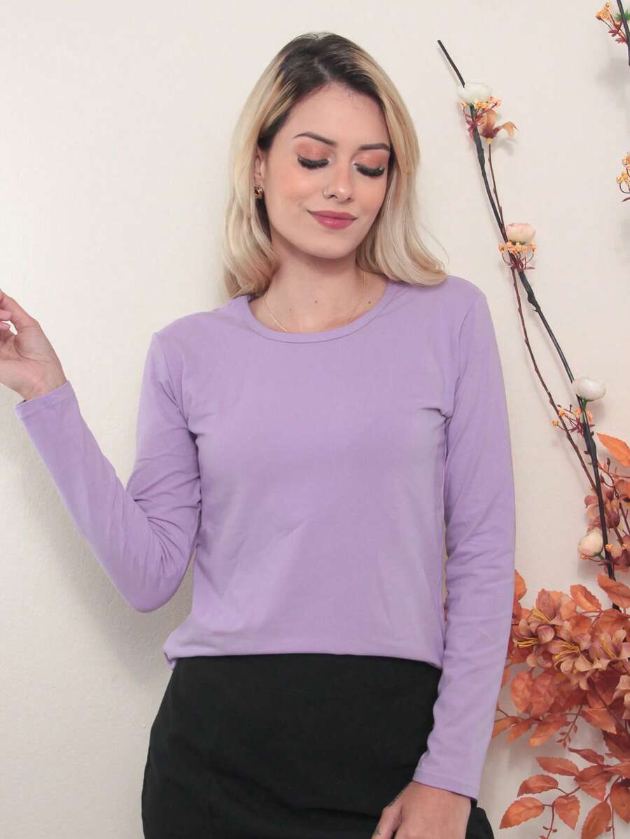 Women's Winter Thermal Base Layer Blouse - Blusa Lilas - Ver 1