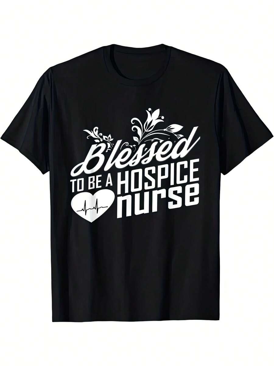 Unisex Short-Sleeved T-Shirt, Casual Short-Sleeved T-Shirt With Round Neck And Graphic Print, Perfect For Summer And Spring, Designed For Women, Men's T-Shirts, , Women, Romwe Men, Boho Chic, Teacher Gifts, Women's T-Shirt Sets, Curvy For Mu, Y2K - 黑色 - 查看 1