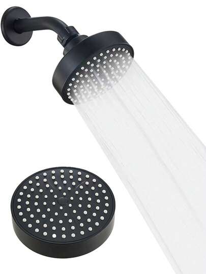 1 cái vòi sen cố định dùng trong gia đình, vòi sen tròn, vòi sen áp lực cao cho phòng tắm, phụ kiện phòng tắm khách sạn, nhà nghỉ.