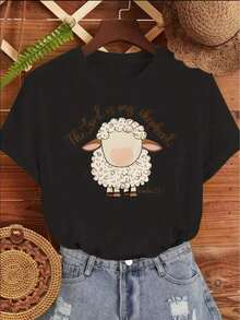 1 Teacher T-Shirt "I Love My Job For All The Little Reasons" - Short Sleeve, Casual Gift Suitable For Educators, Durable, Lightweight And Comfortable T-Shirt For Staff Recognition Events, Machine Washable, 180g 100% Cotton. - 黑色 - 查看 6