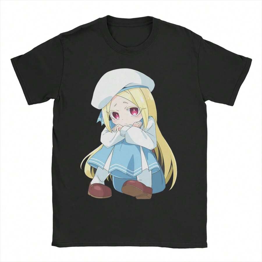 Camiseta divertida m1onI1RO Korisu Mahou Shoujo ni Akogarete M1en Cuello redondo Algodón puro Camiseta corta Sve T1EE Camiseta Tallas grandes Ropa 220 g Algodón grueso unisex top casual, textura suave y tacto suave, cómodo y agradable para la piel. Estilo clásico simple que nunca pasa de moda, adecuado para ir al trabajo a diario, hacer ejercicio, viajar, vacaciones y todas las ocasiones casuales. - Negro - Ver 1