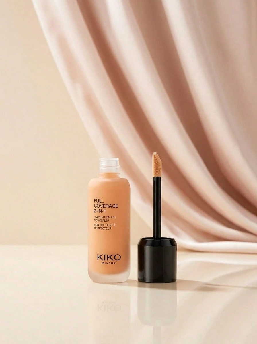 KIKO Milano Full Coverage 2 In 1 Foundation & Concealer WB30 Warm Beige 25 Ml - Warm Beige 30 - View 1