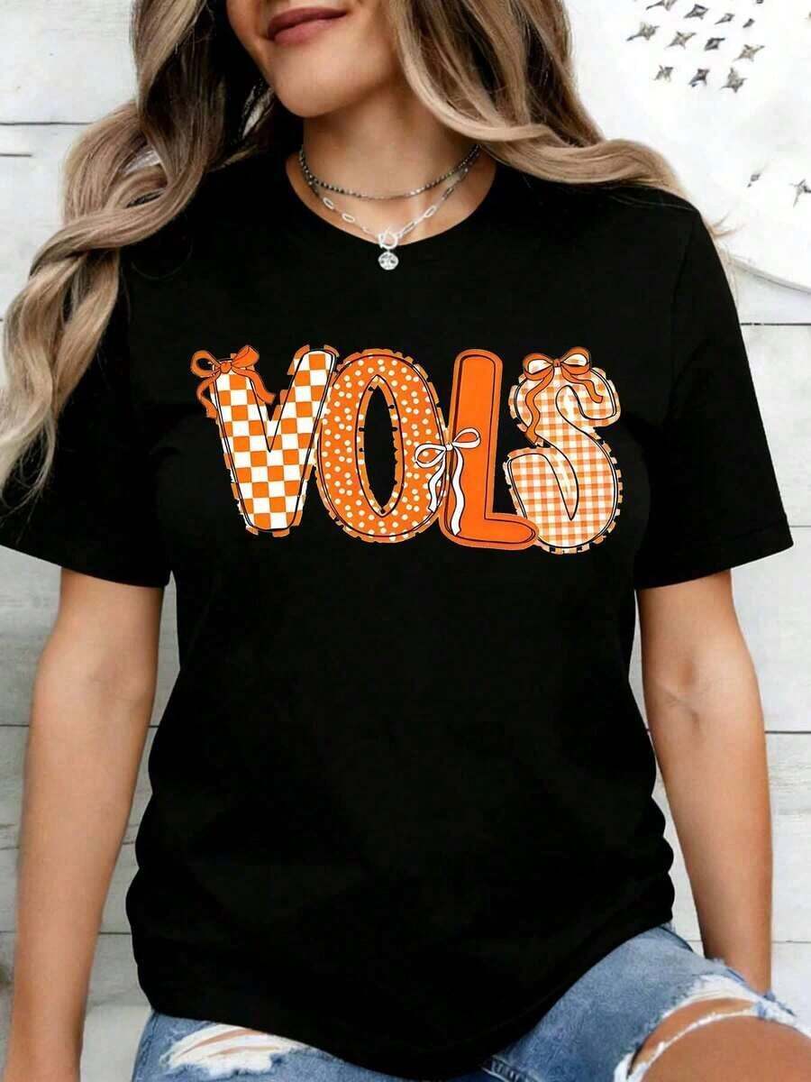 Camiseta Casual "La Vida Es Dulce" con Estampado de Cereza, Camiseta Gráfica para Mujer, Top Casual de Verano, Camiseta con Estampado de Frutas Linda para Uso Diario y Regalo, 100% Algodón, Duradera - Negro - Ver 1