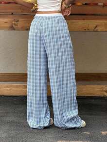 Pantalones casuales de mujer de lunares amarillos tejidos - Multicolor 2 - Ver 2