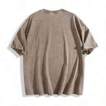 Letter Print T-Shirts For Women, Oversized Graphic Tees For Women And Teens, Y2k Short Sleeve Floral Print Graphic Tees, Aesthetic Summer T-Shirts, Cute And Preppy Women's Clothing For Vacation, Days Off, Everyday Casual Fashion And Versatility. - 棕色 - 查看 3