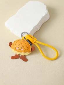 Cute Breakfast Food PU Leather Keychain, Toast Milk Pineapple Bun Cartoon Pendant, Creative Bag Charm, Car Key Chain, Student Backpack Decor, High-Quality Girly Accessory, Great Gift For Friends And Birthdays - Multicolor - View 14
