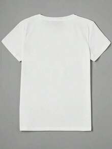 Women's T-Shirt, Casual Crew Neck Sweater With 250th Anniversary Design, Soft And Comfortable - 白色 - 查看 2