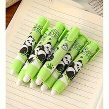 Bộ 3 cục tẩy hình gấu trúc dễ thương, tẩy bút chì không để lại cặn, màu xanh lá cây, thích hợp cho văn phòng, trường học, vẽ tranh, chất liệu PVC bền chắc, đồ dùng văn phòng phẩm vui nhộn, quà tặng tựu trường. - Bộ - Xem 4