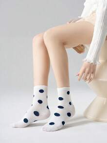 Women's Tight-Fitting Micro Lace Crystal Socks, Transparent Versatile Casual Socks Suitable For Spring And Autumn - Multicolor - View 3