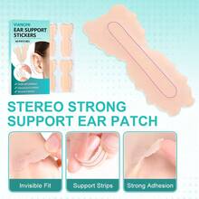 VIANOMI 40 piezas Parches de silicona para levantar las orejas, soporte invisible para las orejas, realzador del contorno facial, pegatinas de soporte para las orejas - Albaricoque - Ver 2