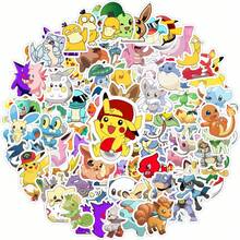 pokemon 100张宝可梦卡通涂鸦贴纸，口袋妖怪精灵球行李贴纸 - 彩色 - 查看 8