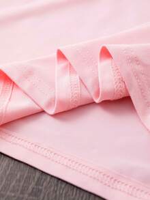 Women's Casual Summer T-Shirt With Pencil Bow Print, Machine Washable, Stretchy Fabric, Ideal For Everyday Wear And Lounging At Home, Versatile Garment, Couple's T-Shirt, Nian Nian Direction, Circles - 羅莎 - 查看 7