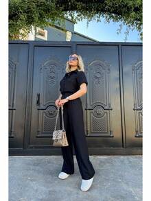 Women Two-Piece Outfits - Black - View 3